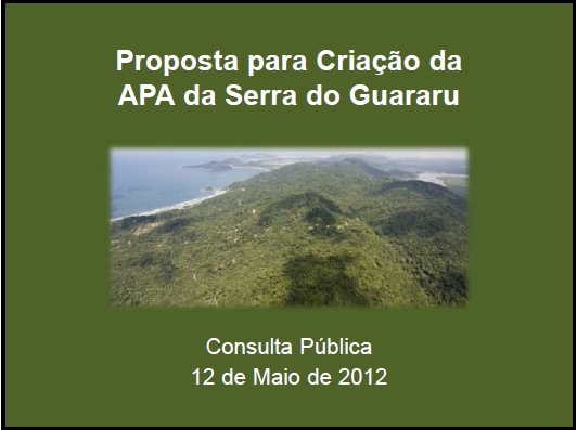 Proposta para Criação da APA da Serra do Guararu