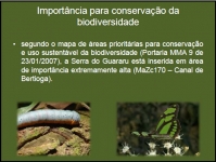 Importância para conservação da biodiversidade
