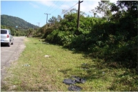 Fotografia 16: Vista do Portal indicador do início da Estrada-Parque e depósito de lixo ao longo do acostamento.